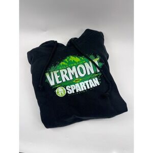 Spartan Race Killington Vermont 2022 Black Hoodie Mens Large L Pullover
